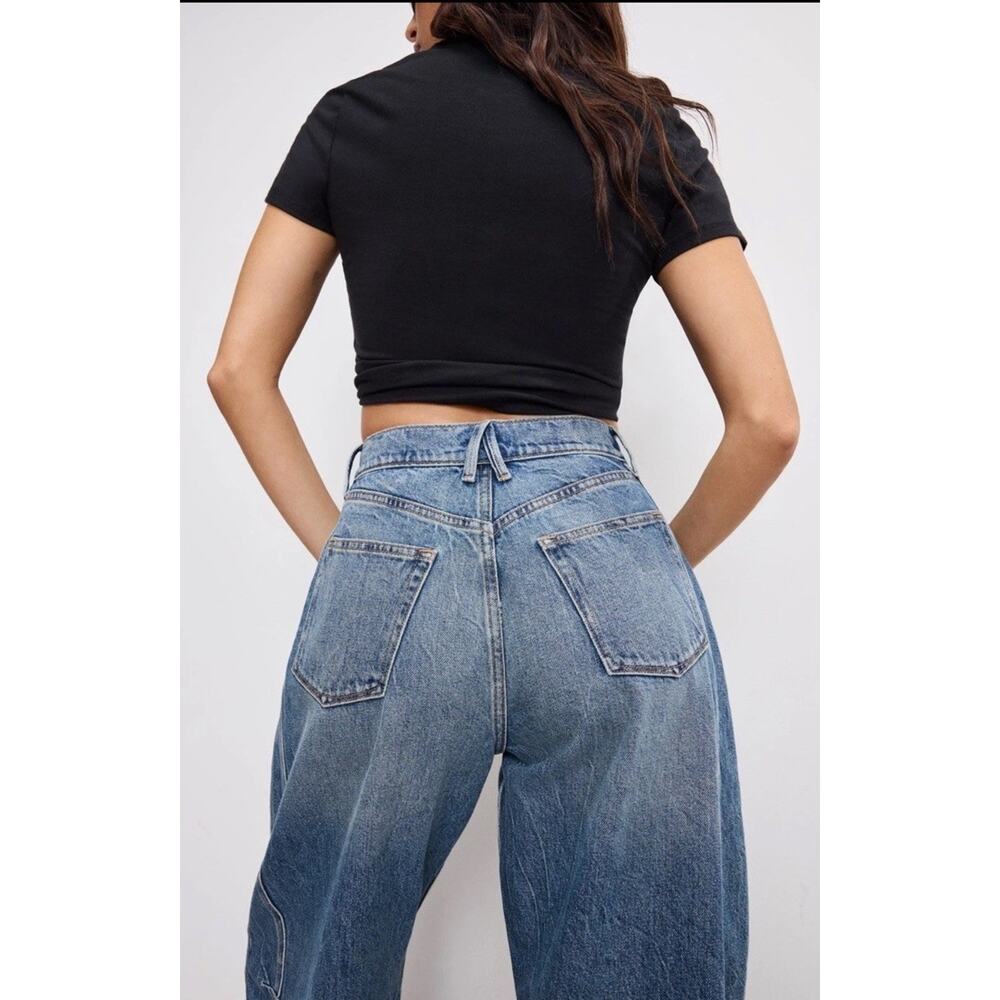 Good American / GOOD EXTREME BARREL JEANS Size Indigo Women’s New 0/25 - Picture 7 of 16